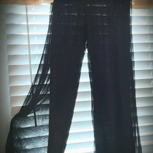 New Directions black mesh covered palazzo pants